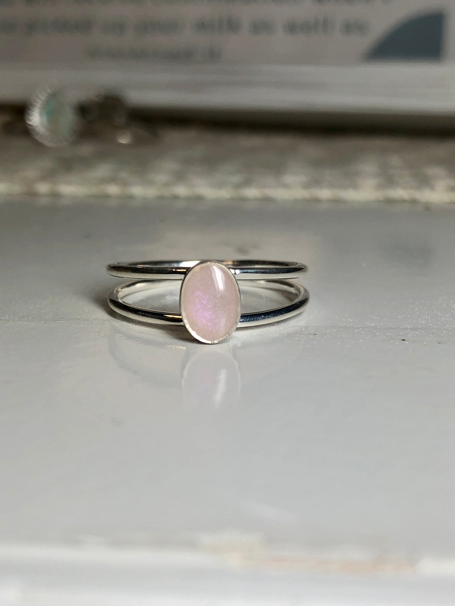 Oval double band - 4x6 stone