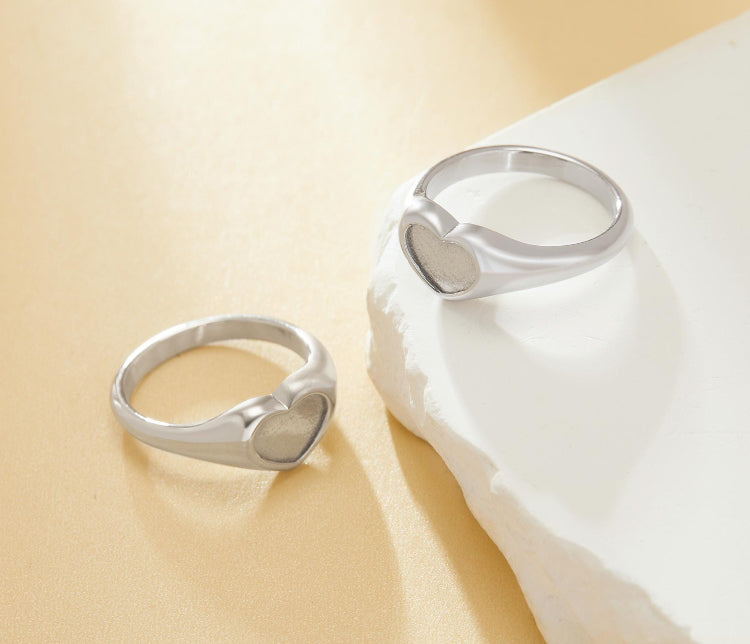 Stainless Steel heart ring