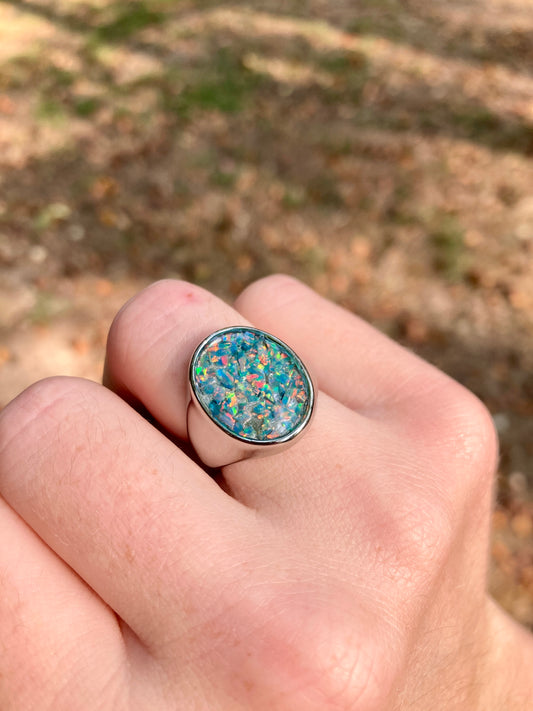 Stainless Steel large oval ring