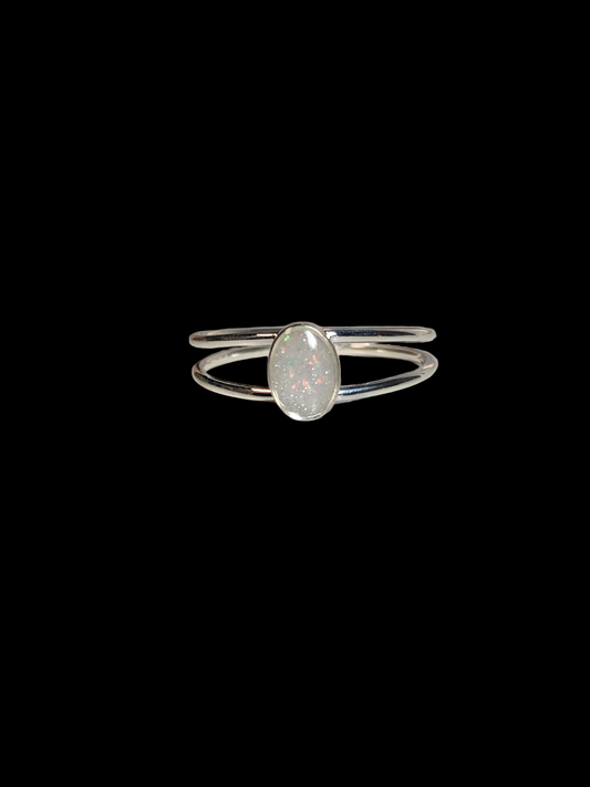 Oval double band - 4x6 stone
