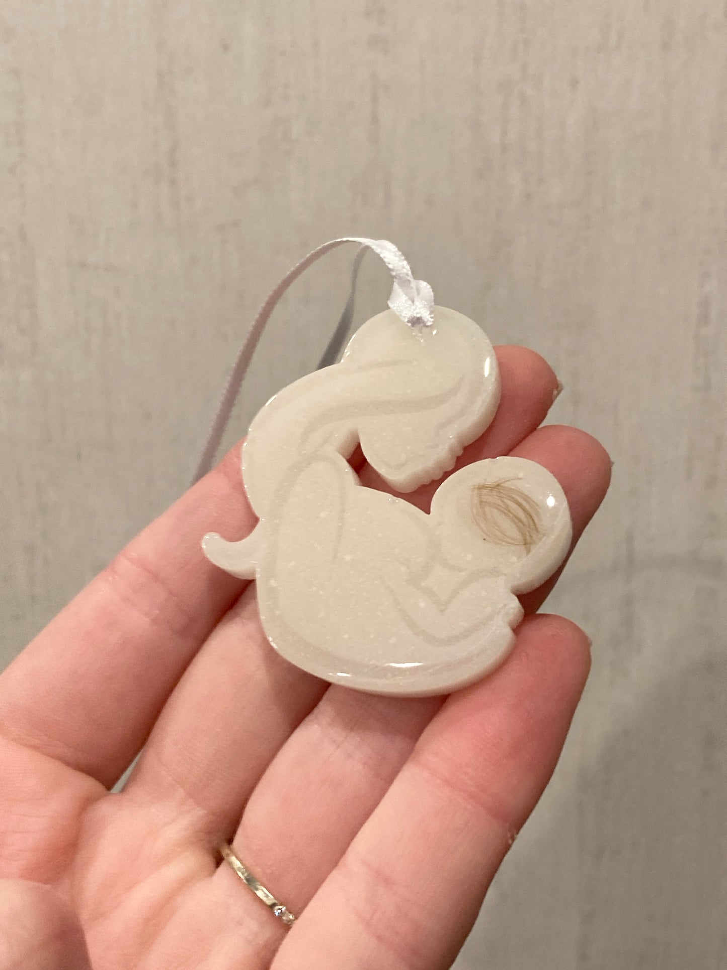 Mom and baby ornament