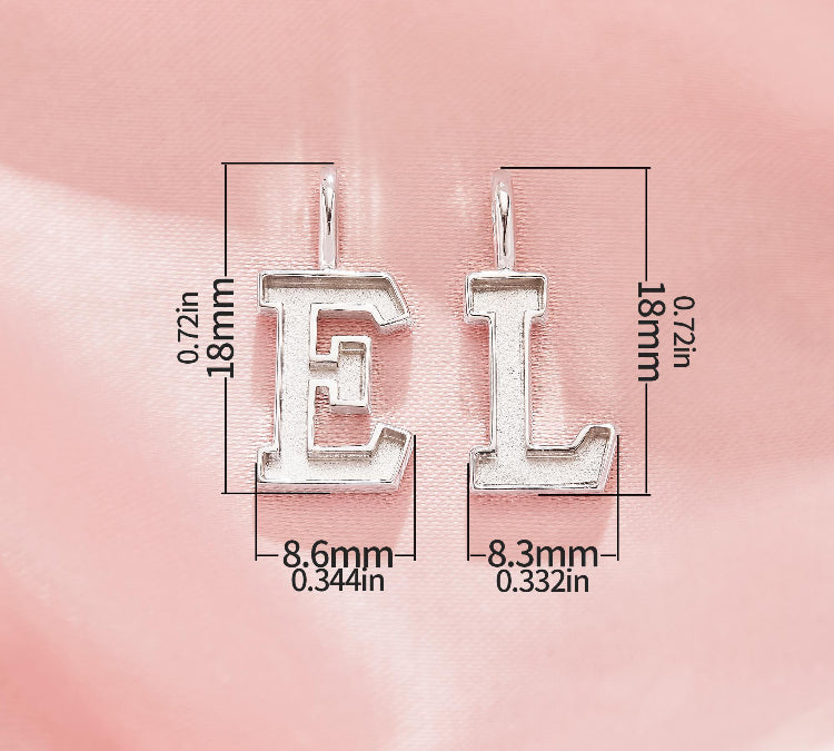 14k solid gold initial pendant