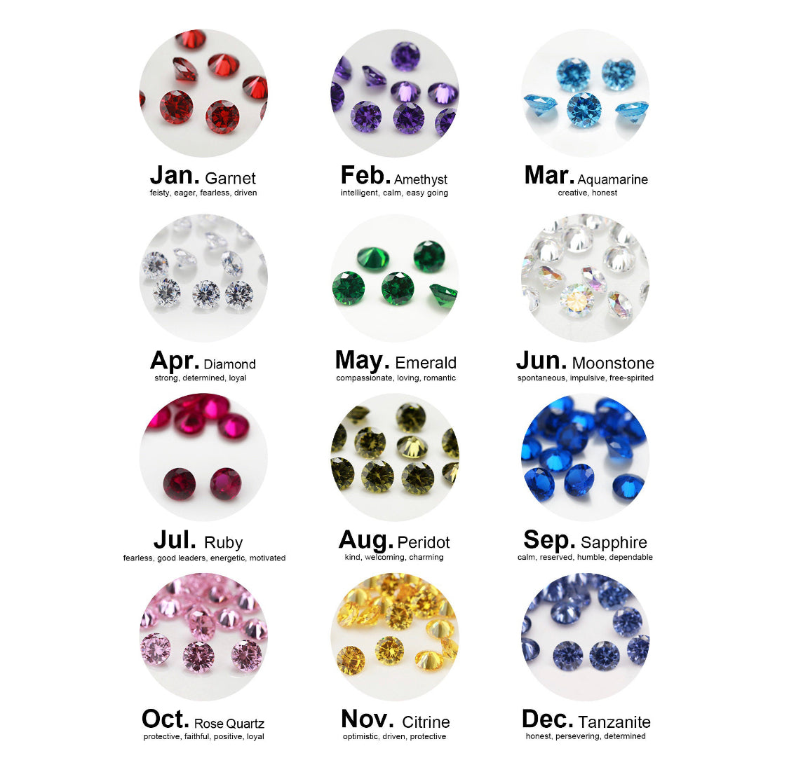 Birthstone band - full marquise (Jan. - March)